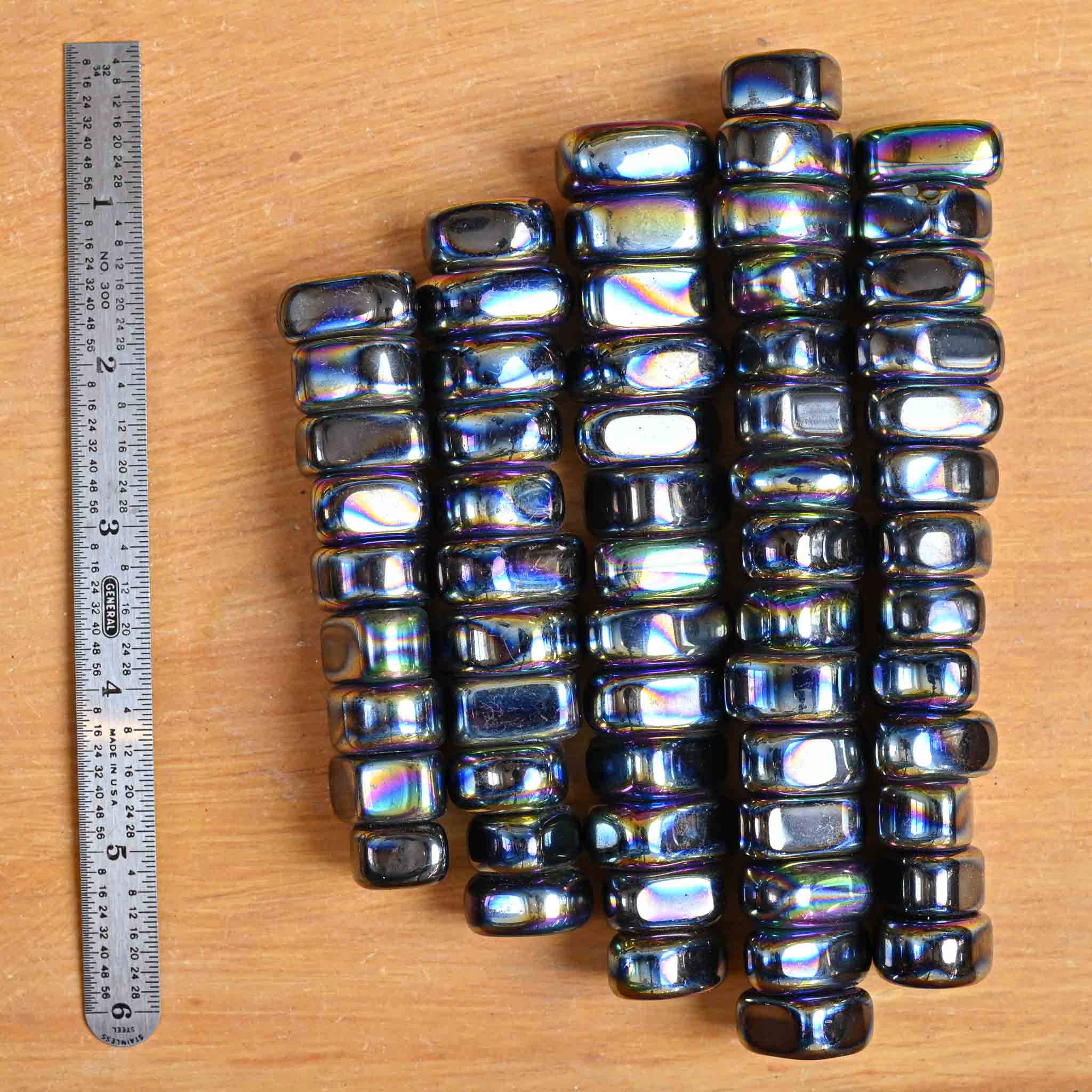 Magnetic Rainbow Hematite Cubes (1 Stone)