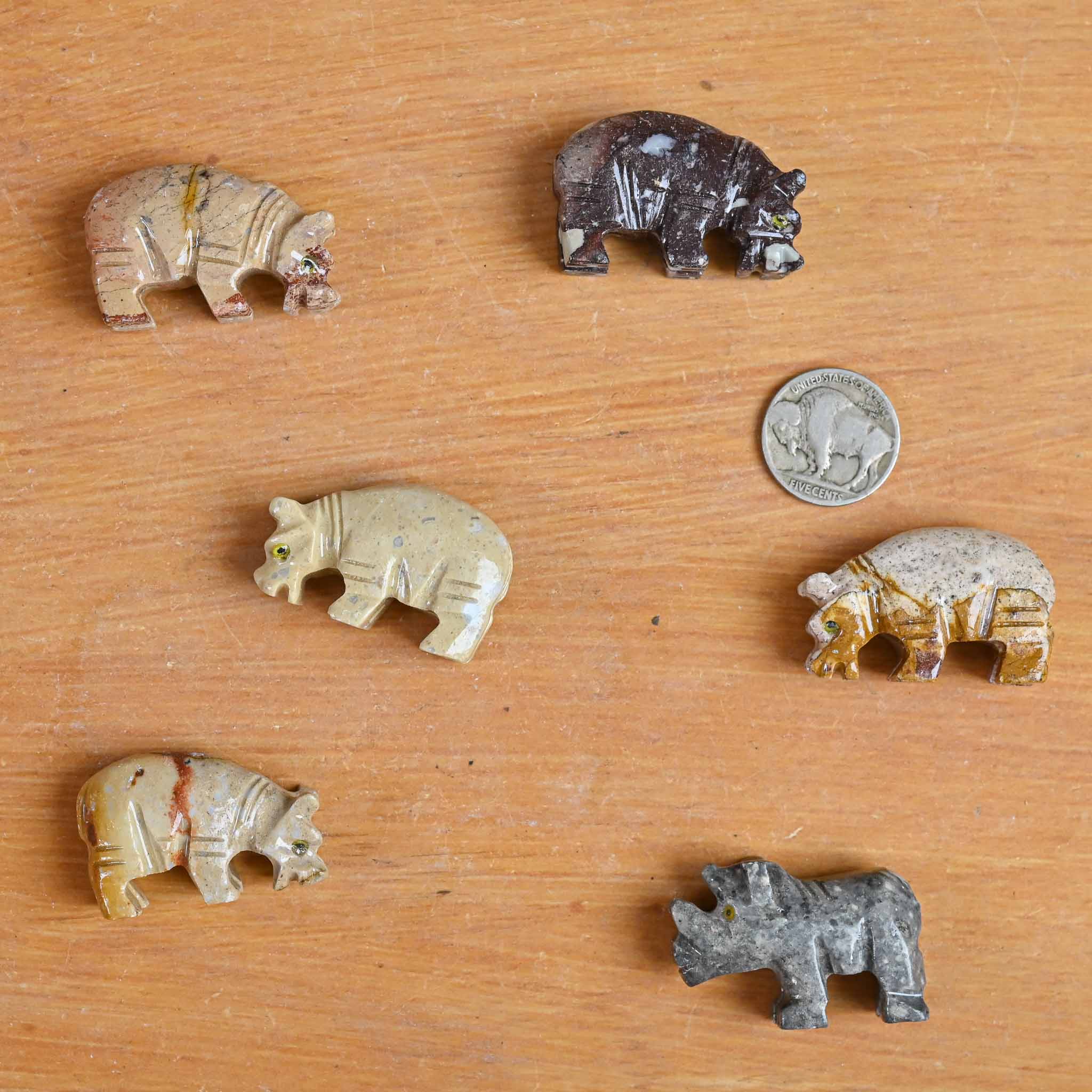Soapstone Animal | Hippo (1 Stone)