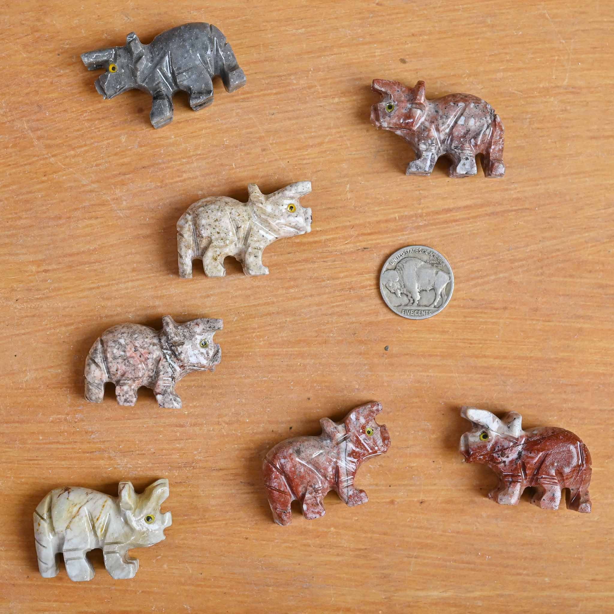 Soapstone Animal | Triceratops (1 Stone)